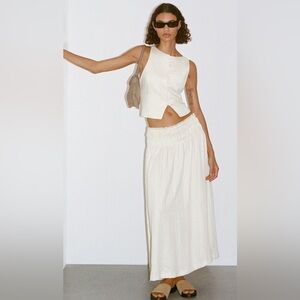 Mango Long Gathered Panel Skirt